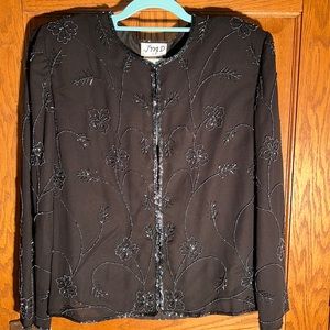 Beaded fully lined shirt jacket